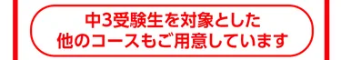 中3受験生を対象とした他のコースもご用意しています