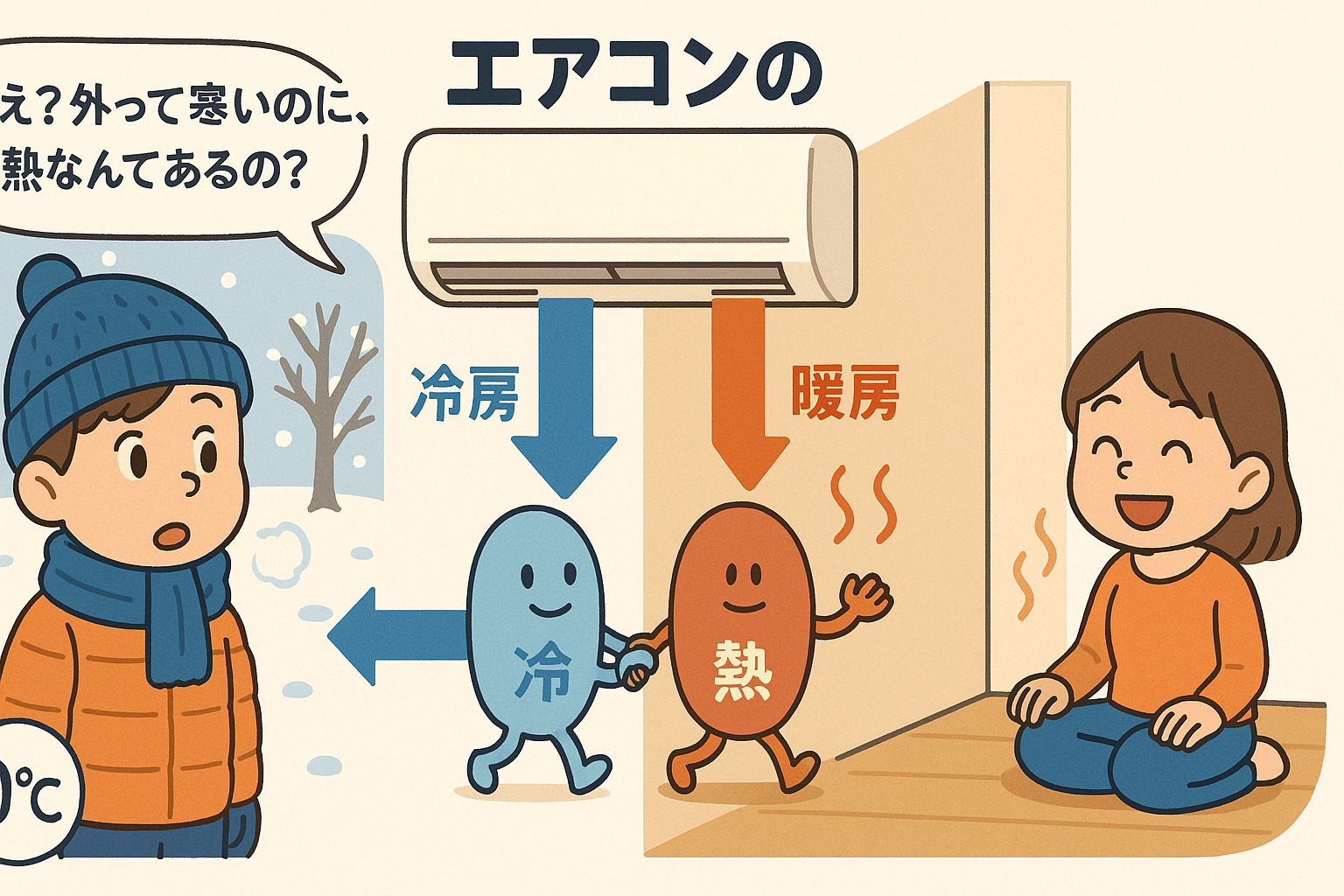 「先生、外がさむいのにどうして部屋はあったかくなるの？」エアコンのナゾにせまる！